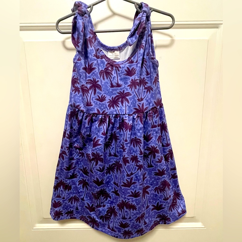 Palm swing dress 🏝️💜 Sz 5/6